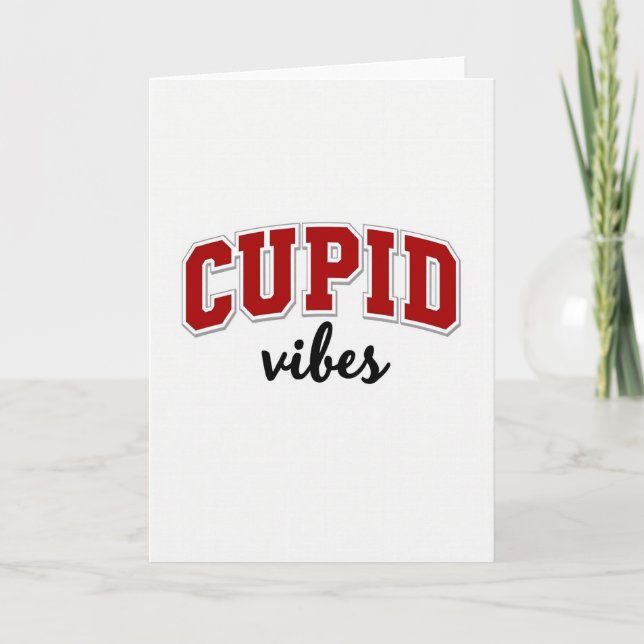 Tarjeta de Vibraciones de Cupido Minimalista (Anverso)