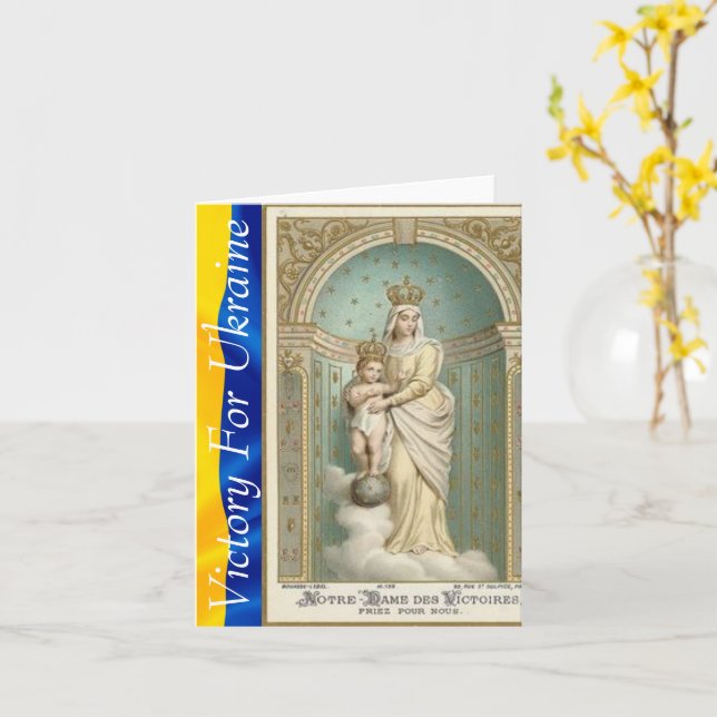Tarjeta De Victoria Para Ucrania (flor amarilla)