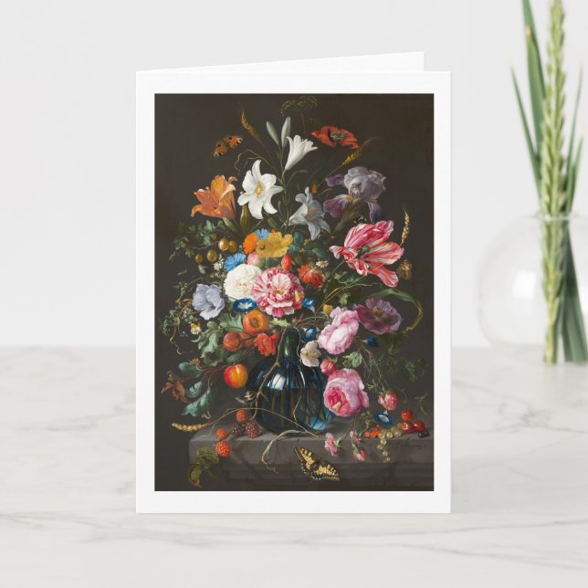 Tarjeta de vida de flores Bellas Artes (Anverso)