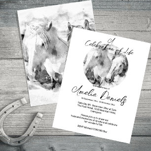 Tarjeta de vida para la celebración de los caballo