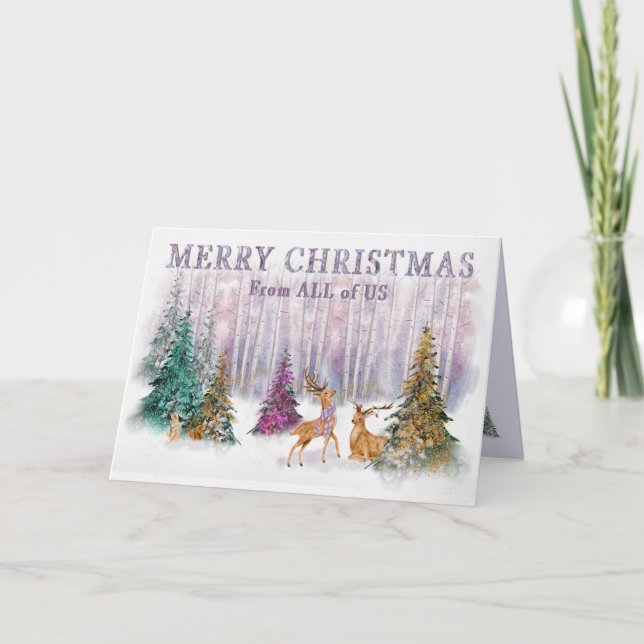 Tarjeta de vida silvestre para navidades de todo e (Anverso)