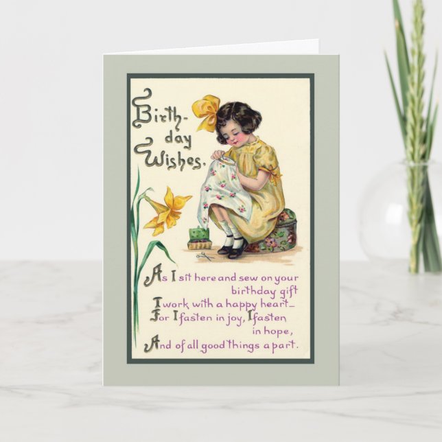 Tarjeta de vinagre para el cumpleaños de moda anti (Anverso)