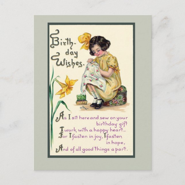 Tarjeta de vinagre para el cumpleaños de moda anti (Anverso)