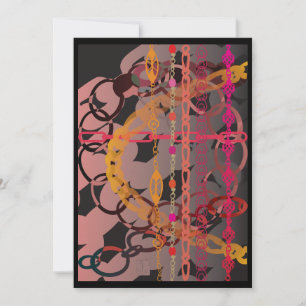 Tarjeta de vínculos rosados