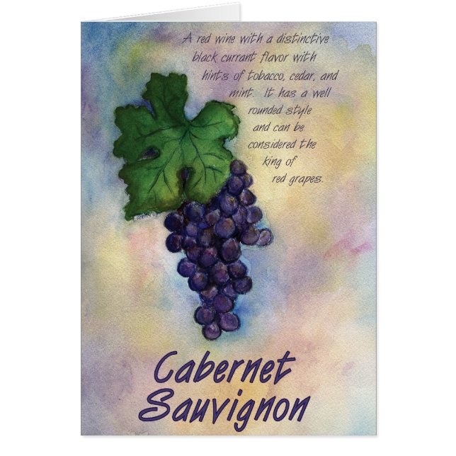 Tarjeta de vino Cabernet Sauvignon (Frente)