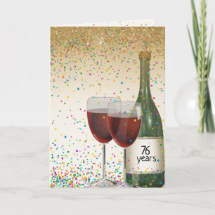 Tarjeta de vino del 76º Aniversario