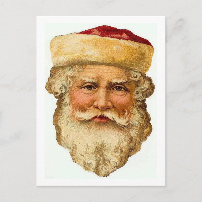 Tarjeta de Vintage de Santa Claus (Anverso)