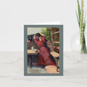 Tarjeta de Vintage de Valentine Kiss