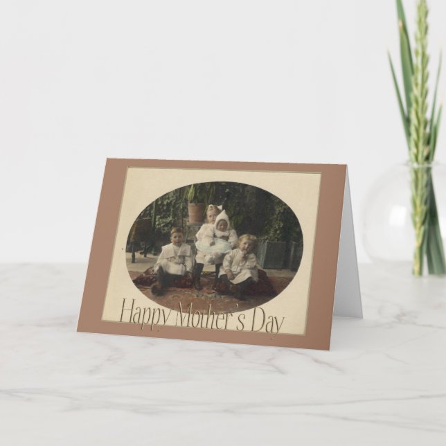 Tarjeta de vintage del Día de la Madre (Anverso)