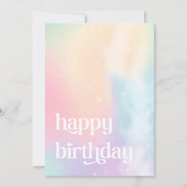 Tarjeta de Vintage Happy Birday Sky Aesthetic Star (Anverso)