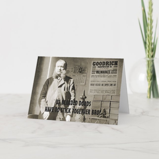 TARJETA DE VINTAJE DIVERTIDA PARA UN HOMBRE CON OS (Anverso)