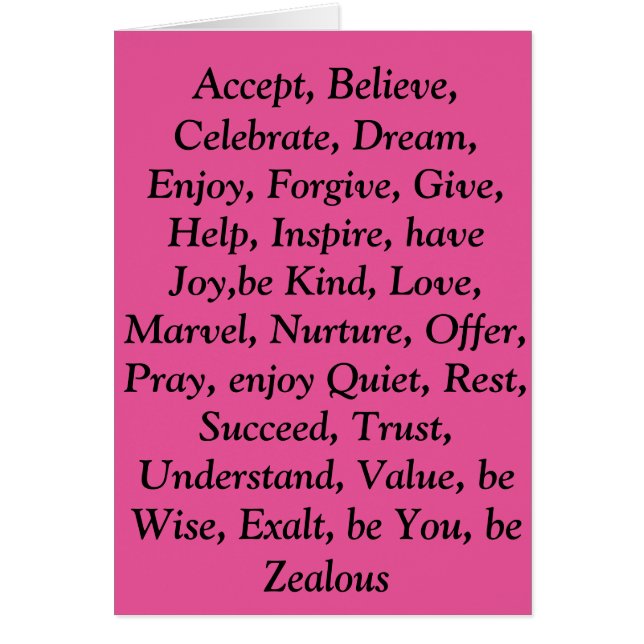 Tarjeta de virtudes rosadas (Frente)