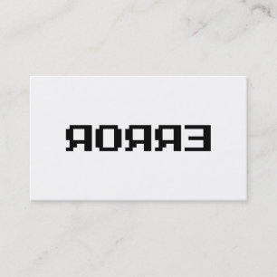 TARJETA DE VISITA ЯOЯЯƎ   ERROR