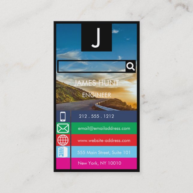 TARJETA DE VISITA アンドロイド風　エンジニア名刺 (Anverso)