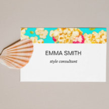キュートなポップコーン柄の名刺