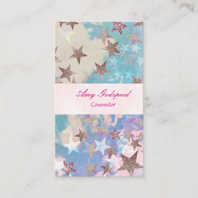 TARJETA DE VISITA キラキラ星のおしゃれな名刺 (Anverso)