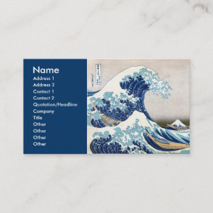 Tarjeta De Visita 北 斎 Gran Ola De Kanagawa Hokusai Bella Artes