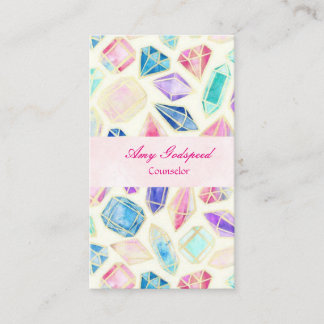 TARJETA DE VISITA 宝石のイラスト名刺