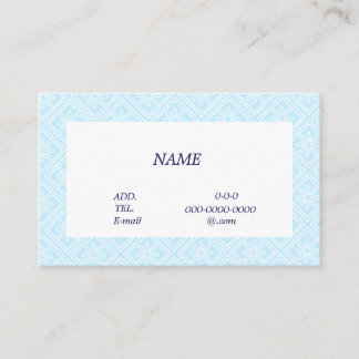 TARJETA DE VISITA 文字 カスタマイズ 菊 ブルー 名刺