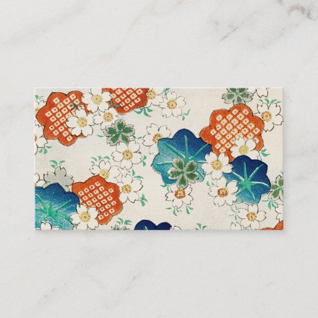 TARJETA DE VISITA 日本の美しいヴィンテージな花柄模様 (Anverso)