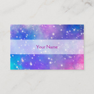 TARJETA DE VISITA 星がキラキラ輝く宇宙のイラストを使った名刺