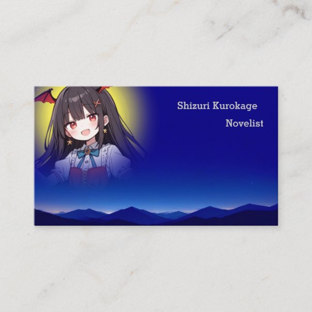 TARJETA DE VISITA 月があなたの顔写真になる (Anverso)