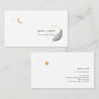 TARJETA DE VISITA 月・太陽・惑星　シンプルな名刺 ・ビジネスカード・ショップカード 名刺