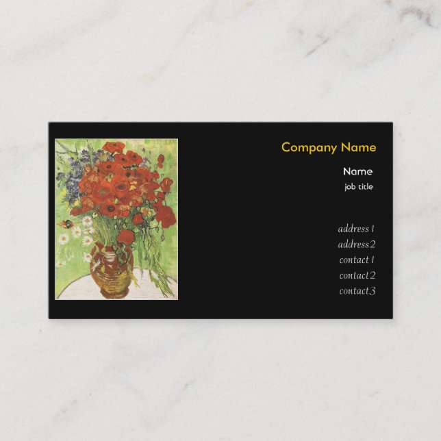 Tarjeta De Visita 梵 高, Vincent van Gogh (Anverso)