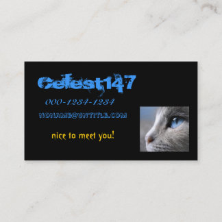 TARJETA DE VISITA 青い目の猫　ロシアンブルーの名刺