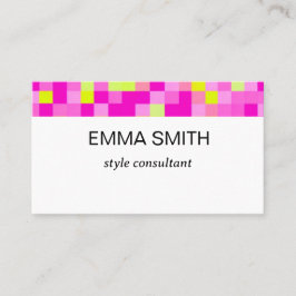 TARJETA DE VISITA 鮮やかなギンガムチェックのキュートな名刺
