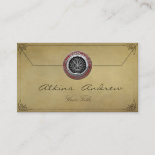 Tarjeta De Visita [001] Compás rúnico mágico de plata de Vegvisir