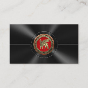 Tarjeta De Visita [001] León alado asirio - Lámparas de oro
