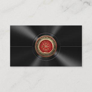 Tarjeta De Visita [001] Vegvisir - Gold Viking Magic Runic Compass