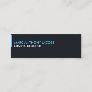 Tarjeta de visita 002 - mínimo moderno, negro/azul