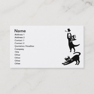 TARJETA DE VISITA 039 Y 007 MASCOTAS DE CATS NEGROS ANIMALES CUTOS P