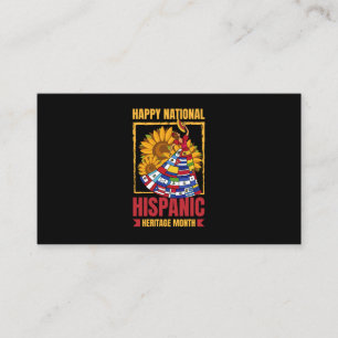 Tarjeta De Visita 08. Mes del patrimonio nacional hispano en todos l