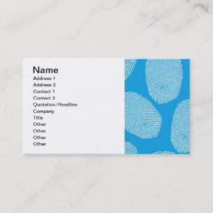 Tarjeta De Visita 090906-investigación BLUE FINGERPRINTS DETECTIVE 