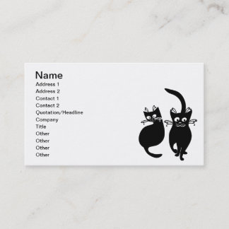TARJETA DE VISITA 092 Y 081 PERSONALIZADOS NEGROS MASCOTAS DE CATS A