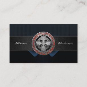 Tarjeta De Visita [100] Antiguo cruz de nudo de plata sagrada celta