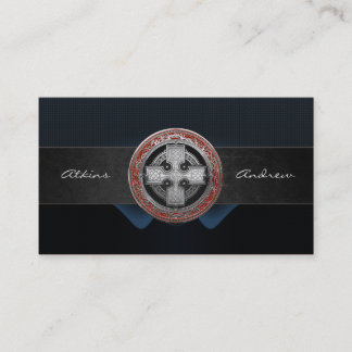 Tarjeta De Visita [100] Antiguo cruz de nudo de plata sagrada celta