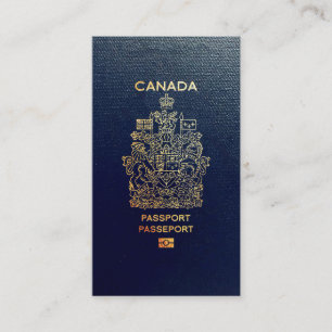 Tarjeta De Visita [100] Cobertura de pasaporte canadiense