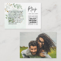 100 CÓDIGO QR BODA RSVP Greenery PHOTO