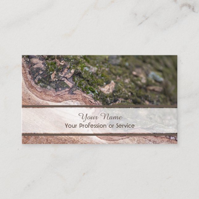 Tarjeta De Visita 100% de madera orgánica natural (Anverso)