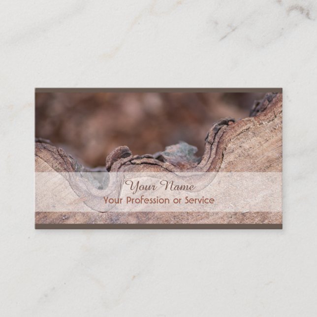 Tarjeta De Visita 100% de madera orgánica natural (Anverso)