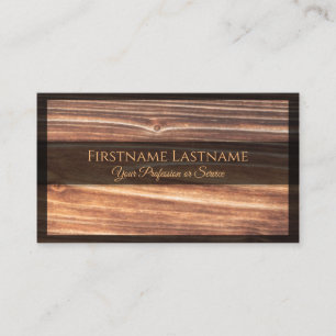 Tarjeta De Visita 100% estilo de madera orgánico natural