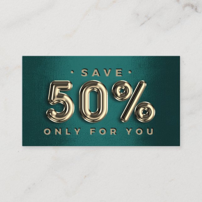 Tarjeta De Visita 100 INSERTAR QRCODE 50%OFF Logo Green Gold Profess (Anverso)