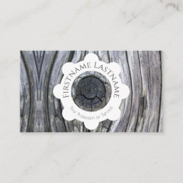 Tarjeta De Visita 100% natural de madera orgánica círculos blancos