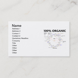 Tarjeta De Visita 100% Orgánico (Krebs Cycle Humor)