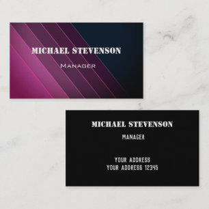 Tarjeta De Visita 12. Patrón elegante, rayas, rayado
