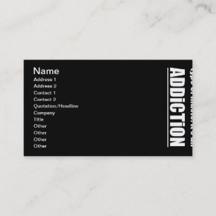 Tarjeta De Visita 13770 preferencia del lema de adicción a la músi